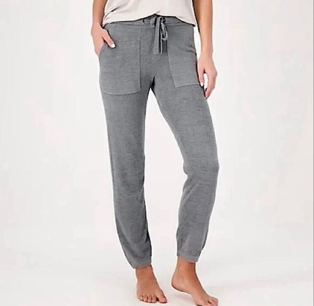 Barefoot Dreams CozyChic Ultra Lite Drawstring Waist Jogger Smokey green M NWT